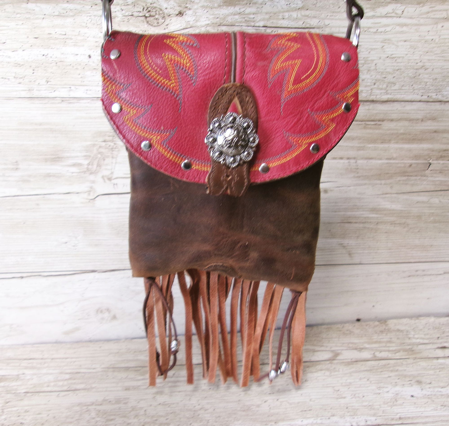Small Cowboy Boot Purse with Fringe sm316
